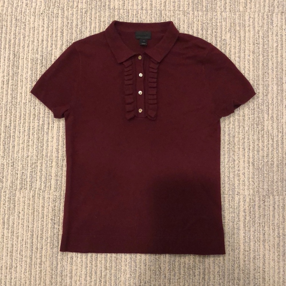 J. Crew Italian Cashmere Polo Sweater Shirt